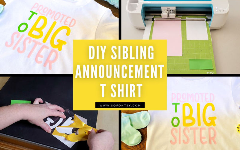 Cricut Sibling Shirt: DIY Pregnancy Announcement