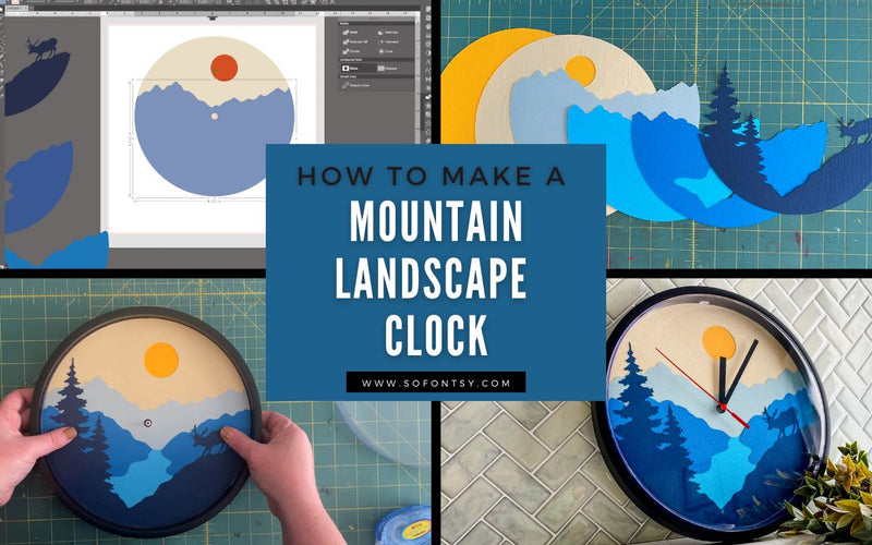 DIY 3d Paper Mountain Landscape Clock