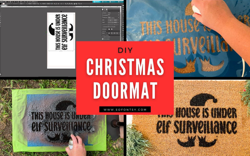 DIY Christmas Doormat