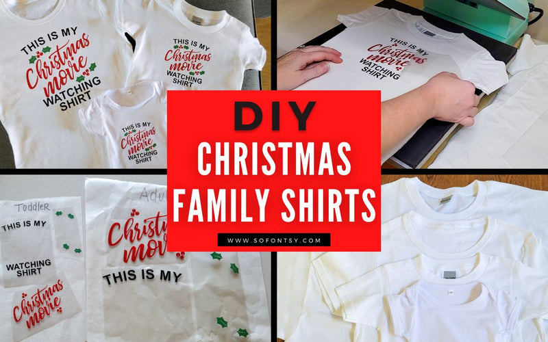 DIY Christmas Family Shirts (And HTV Size Guide)