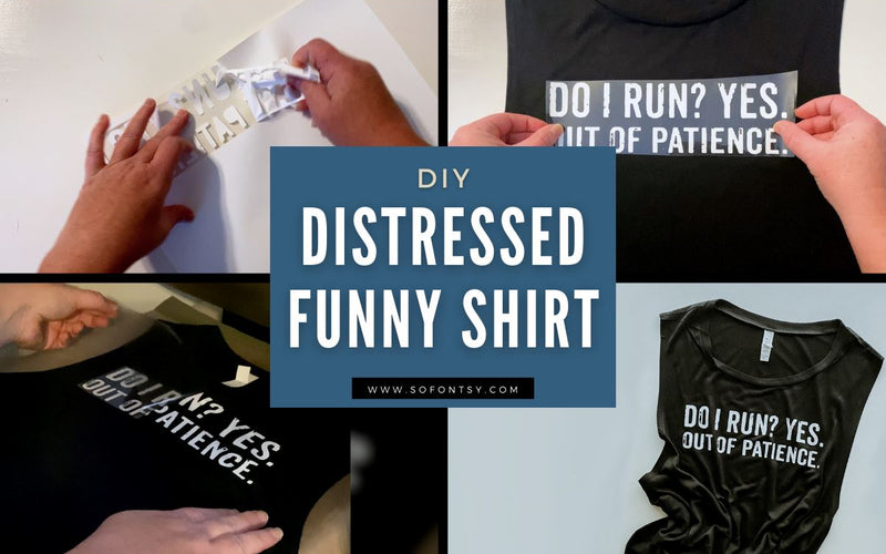 DIY Distressed Funny Shirt