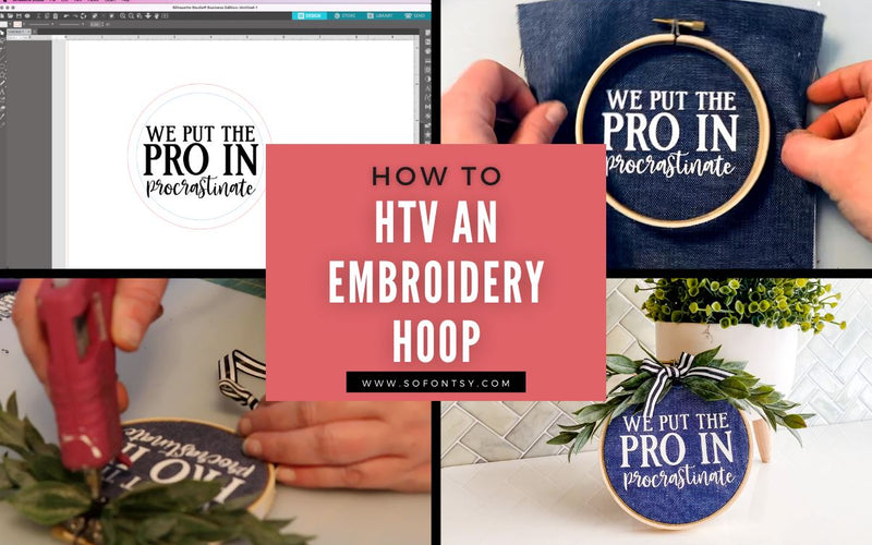 DIY HTV Embroidery Hoop Project for your Home