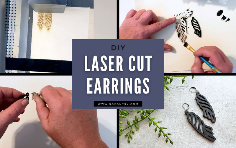 DIY Laser Cut Wooden Earrings