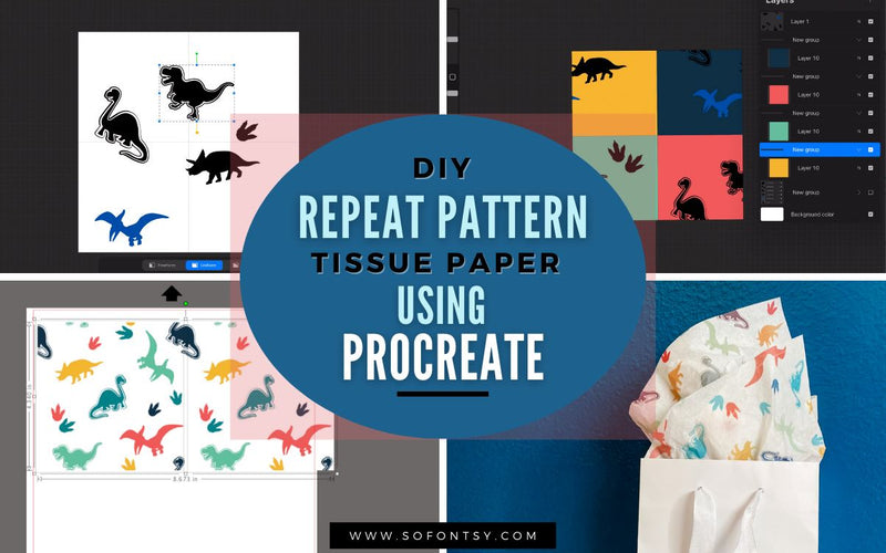 DIY Repeat Pattern Tissue Paper using Procreate
