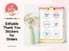 Editable Thank You Stickers