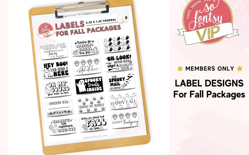 Fall, Halloween and Thanksgiving Thermal Labels