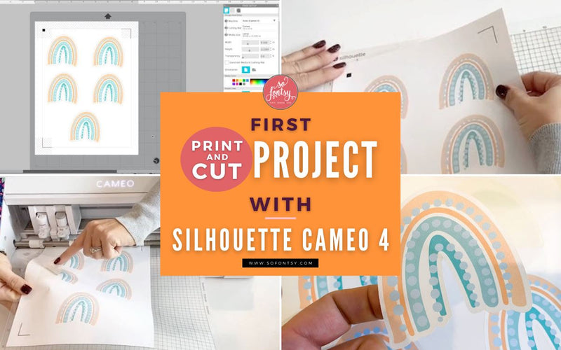 First Print and Cut Project with Silhouette CAMEO 4 + Free Sticker Design