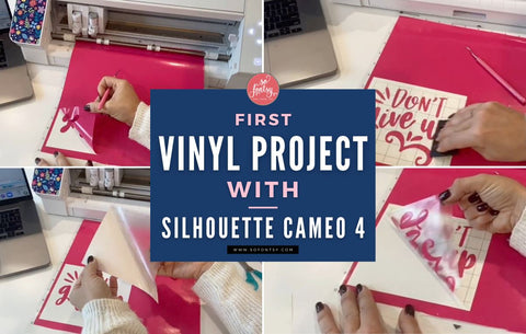 First Vinyl Project with Silhouette CAMEO 4 + Free Silhouette Design