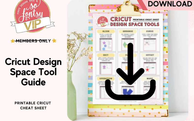 Free Cricut Design Space Printable | Software Tools Cheat Sheet