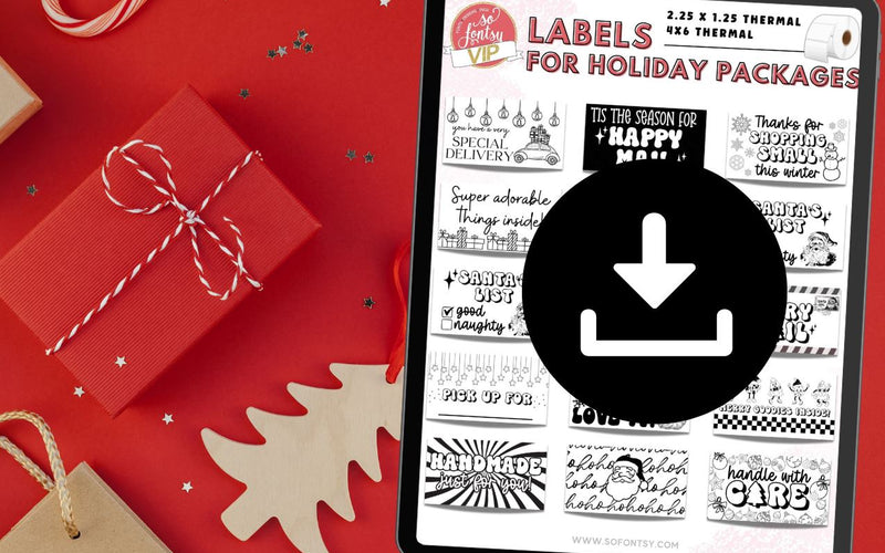 Free Printable Christmas Package Labels for Small Businesses