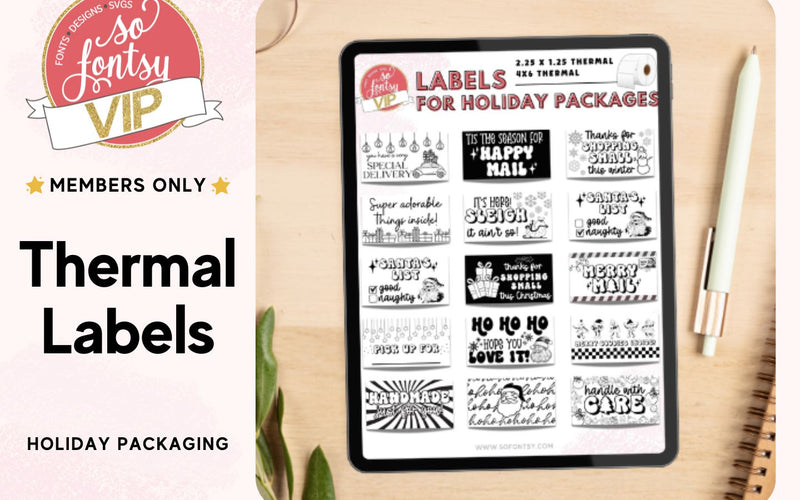 Holiday Thermal Labels | Extra Download Free!