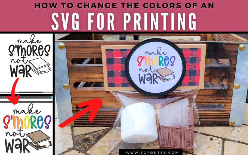 How to Change Colors of an SVG For Printing with Silhouette Studio