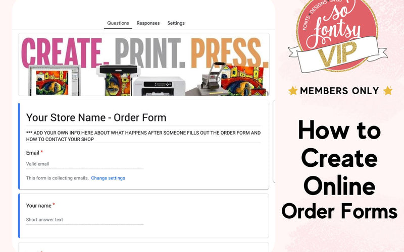 How to Create an Online Order Form