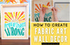 How to Make Fabric Wall Art - No Sew DIY Project