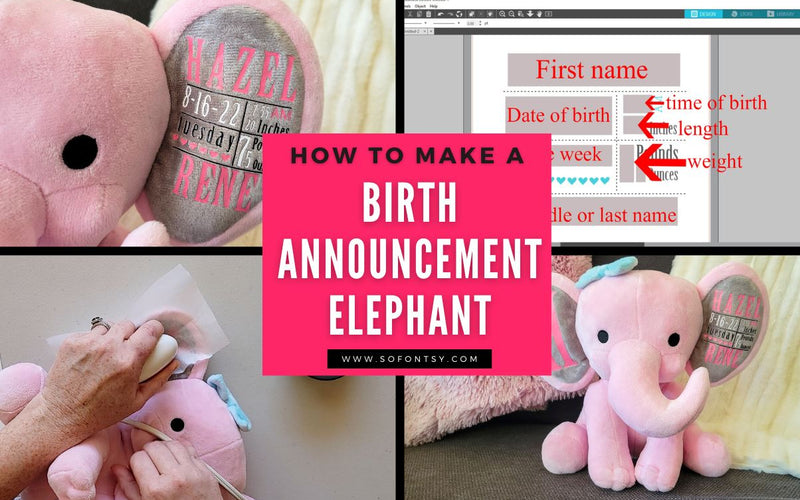 How to Customize a Baby Birth Announcement Elephant
