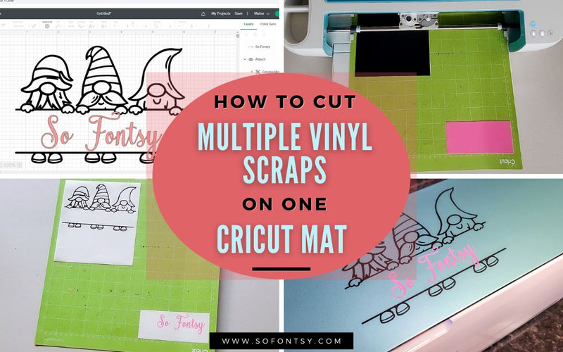 How to Cut Multiple Scraps of Vinyl on One Cricut Mat