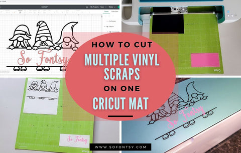 How to Cut Multiple Scraps of Vinyl on One Cricut Mat