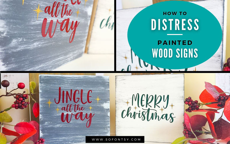 How to Distress Painted Wood Signs