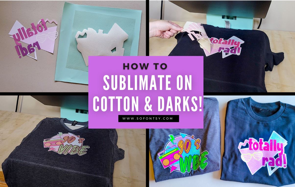 How to Sublimate on Glitter HTV for Cotton and Dark Fabrics