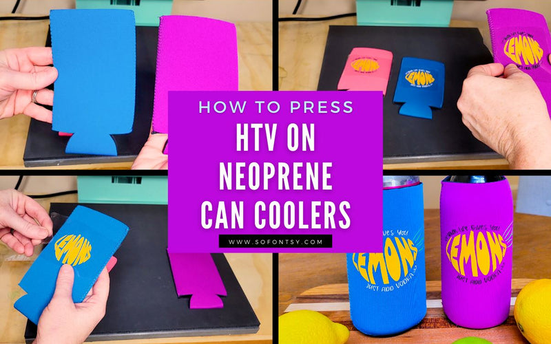 How to Heat Press on Neoprene Can Coolers