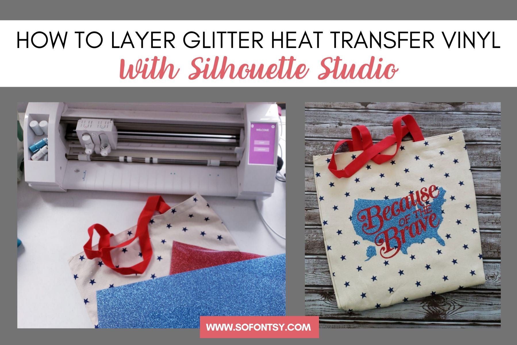 How to Layer Glitter and Regular Iron On Vinyl