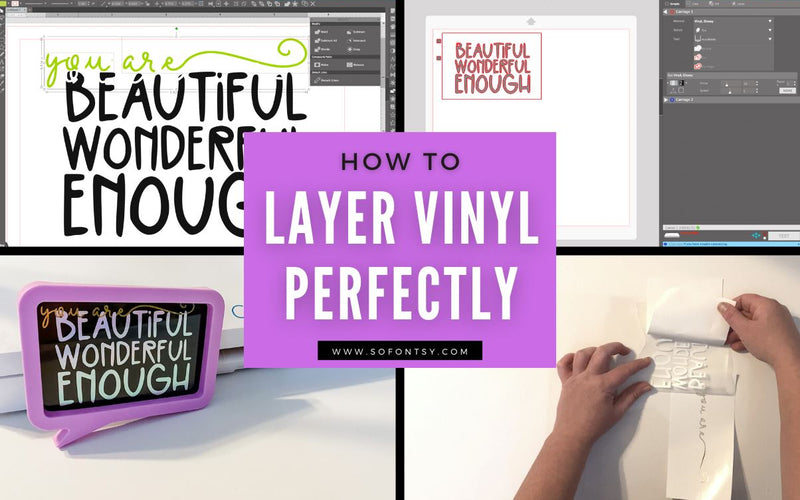 How to layer two colors of vinyl and line them up perfectly every time.