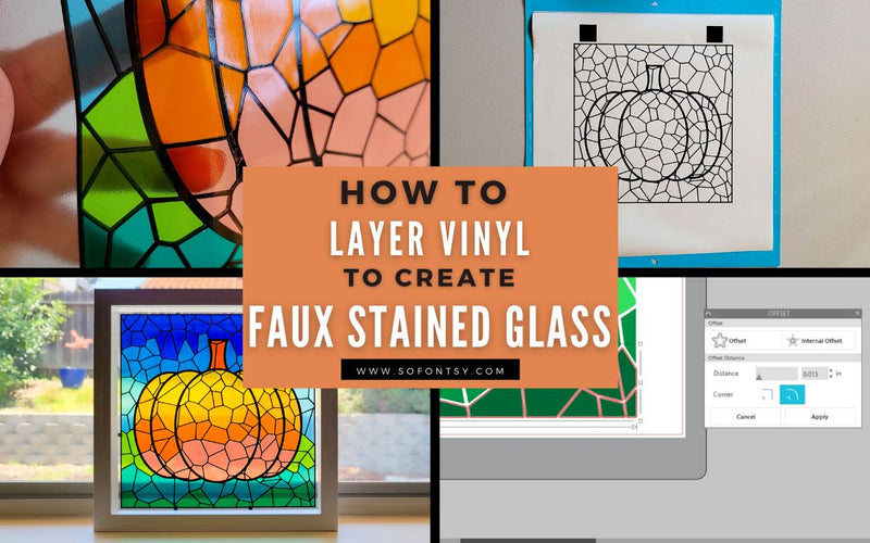 How to Layer Vinyl to Create Faux Stained Glass