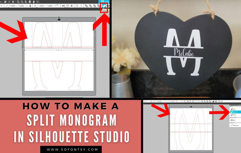 How to Make a Split Monogram in Silhouette Studio