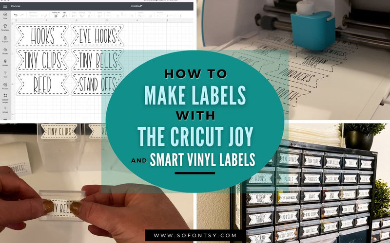 How to make Storage Labels Using Cricut Joy Pens and Smart Vinyl