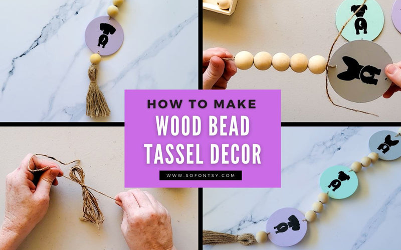 How to Make Wooden Bead Garland with Tassels
