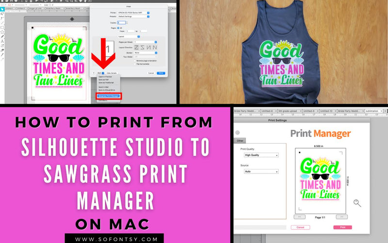 How to Print to Sawgrass From Silhouette Studio on a MAC