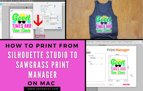 How to Print to Sawgrass From Silhouette Studio on a MAC