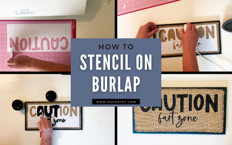 How to Stencil on Burlap using Freezer Paper