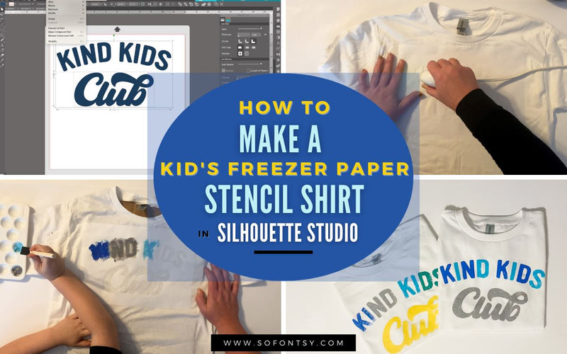 Kind Kids Club DIY Freezer Paper Stencil Shirt