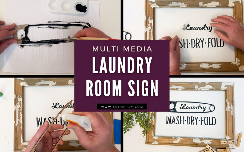 Laundry Room Multi Media Sign