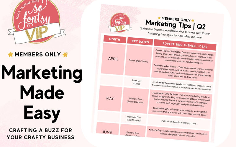 Marketing Calendar | Q1 + Q2 Reference Sheet