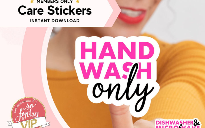 Mug and Tumbler Care Stickers - VIP