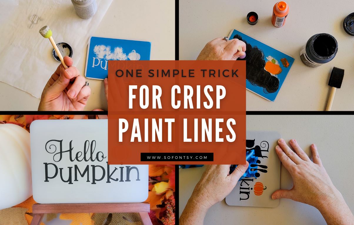 How to Get Clean Paint Lines When Using a Stencil - Simply Made Fun