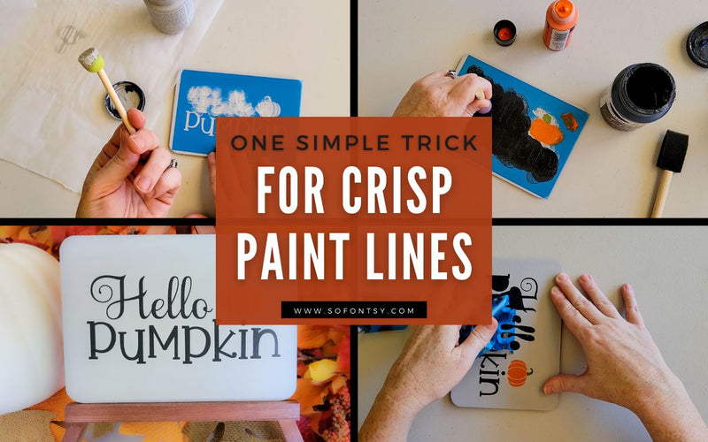 One Simple Hack to Get Clean Paint Lines on Wood Signs