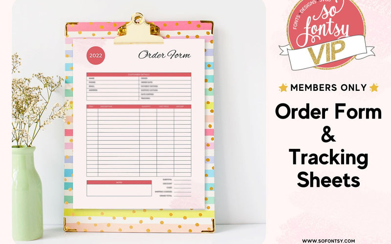 Order Form & Tracker Sheet