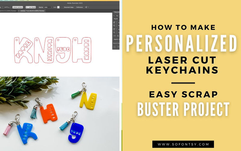 Personalized Laser Cut Acrylic Keychains | Scrap Buster Project