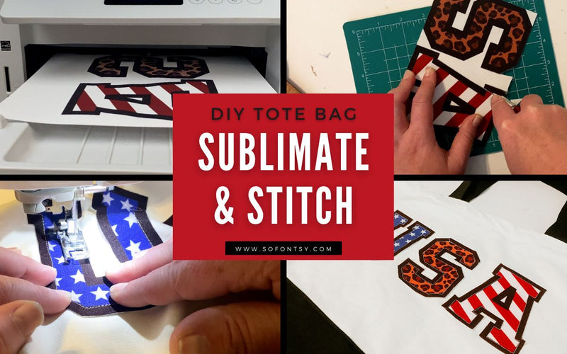 Sublimate and Stitch USA Tote Bag