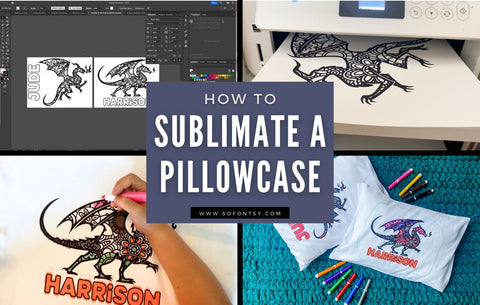Sublimation Dragon Coloring Book Pillowcases