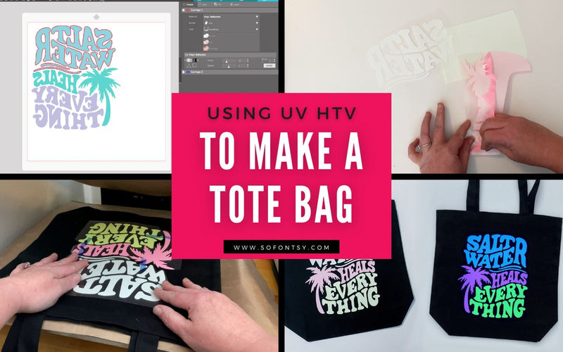 Summertime HTV Tote using Light Sensitive Vinyl
