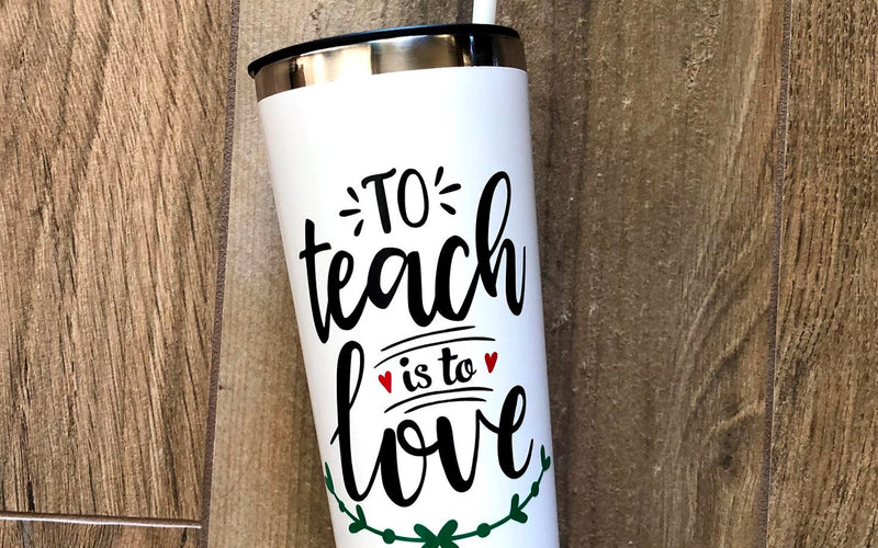 Teacher Gift Project Idea: Layered Vinyl Tumbler