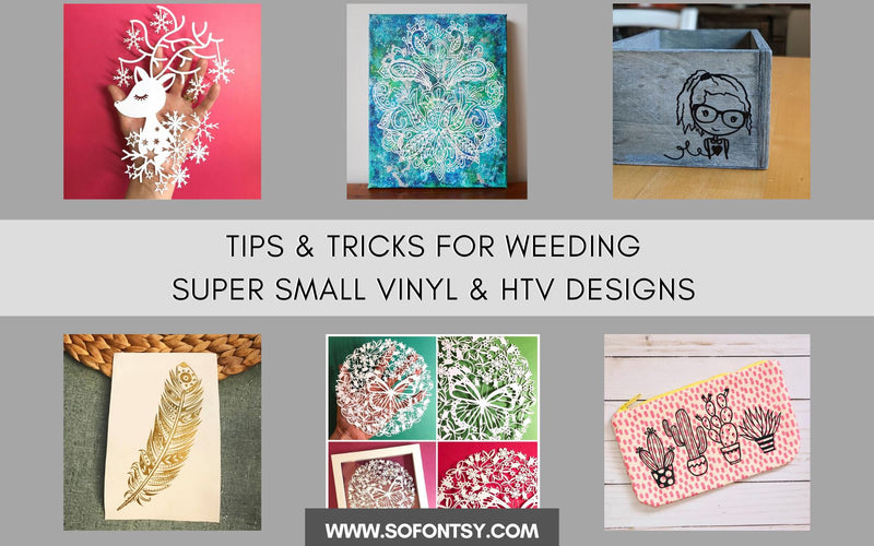 Tips & Tricks For Weeding Super Small Vinyl & HTV Designs (VIDEO)