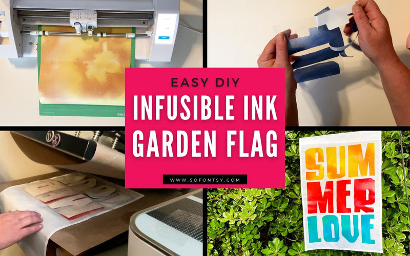 Using Infusible Ink on a Garden Flag