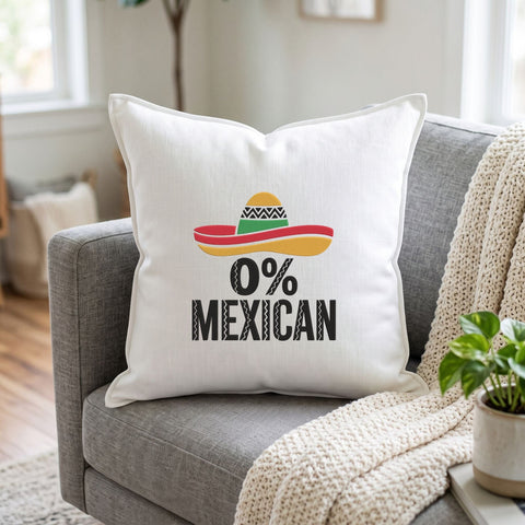 0% Mexican Embroidery Design – Funny Sombrero Mexican Humor Machine Embroidery File, Cinco de Mayo Fiesta Design Embroidery/Applique DESIGNS PatternFeed8 