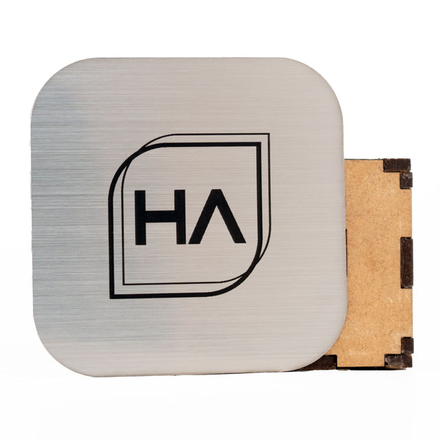 .020in Flexible Plastic Sheet Brushed Aluminum/Black 12in x 12in Sheet Physical Houston Acrylic 