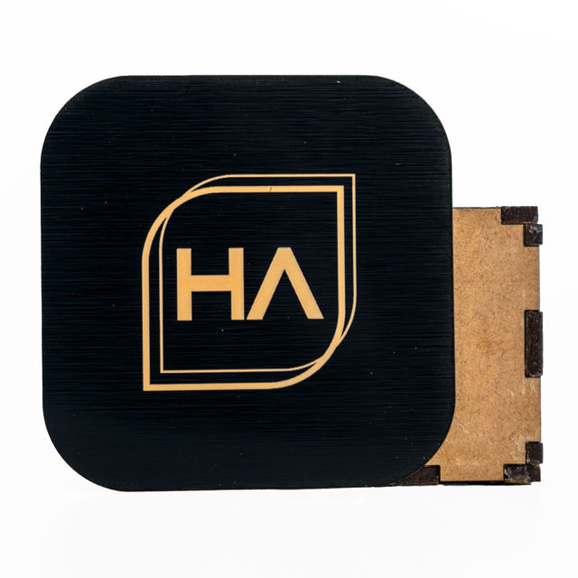 .020in Flexible Plastic Sheet Brushed Black/Gold - 3M Backed - 12in x 12in Sheet Physical Houston Acrylic 